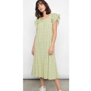 Rails Green Floral Midi Dress